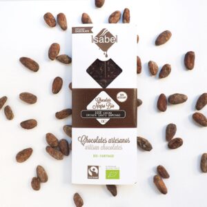 Tableta BIO Chocolate Negro 100% cacao – ORIGEN SANTO DOMINGO. SIN AZÚCAR