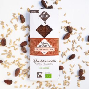 Tableta BIO Chocolate con LECHE y PIPAS CARAMELIZADAS