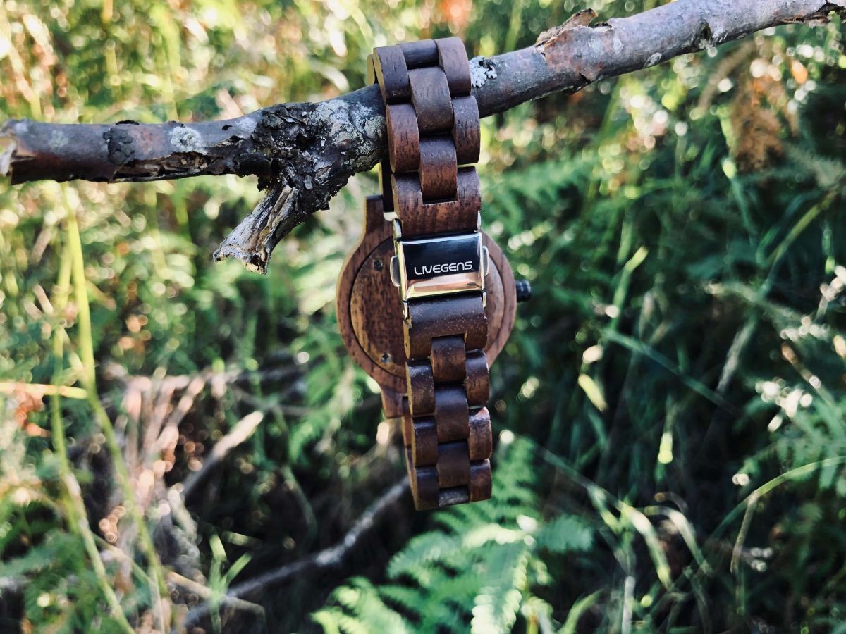 Reloj de madera de nogal Livegens Amazonas | 36 mm - Imagen 4