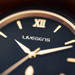 Reloj de madera de ébano Livegens Everest | 40 mm