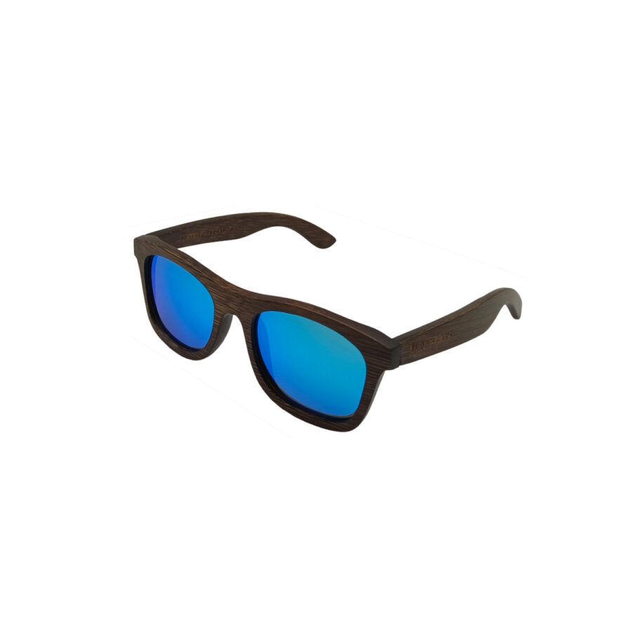 gafas de sol de madera de bambú polarizadas Livegens Sea Blue sostenibles inspiradas en el mar