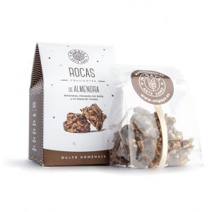 Rocas de almendra y naranja