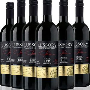 Caja de 6 botellas : Vino Tinto Red Tempranillo 0,0 SIN ALCOHOL – LUSSORY PREMIUM