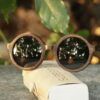 Gafas de sol de madera de bambú redondas vintage polarizadas y sostenibles