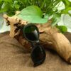 gafas de sol de bambú Livegens Black Planet negras sostenibles artesanales