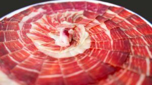 jamón ibérico de bellota etiqueta roja loncheado