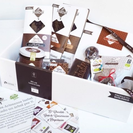 Caja de Chocolates Negros Ecológicos Artesanos · BIO & Comercio Justo · Sin Gluten