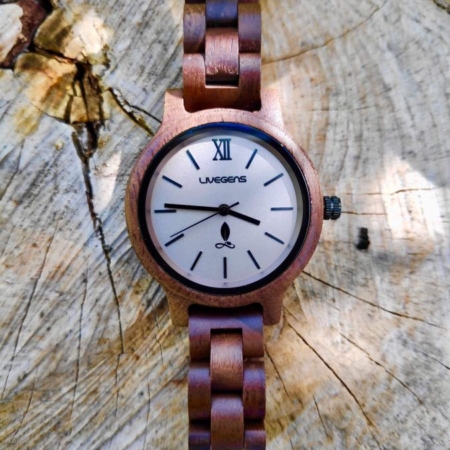 Reloj de madera de nogal Livegens Amazonas | 36 mm